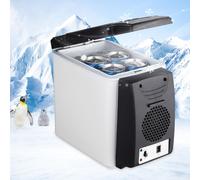 Réfrigérateur-congélateur portable 6 L pour voiture, 12 V CC, compatible avec une utilisation en voiture et en résidence étudiante - Quinlirra