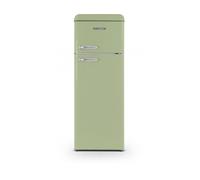 SCHNEIDER SCDD208VVA, Réfrigérateur 2 portes, 211L (172+39), Froid statique, Dégivrage automatique, 3 clayettes verre, Thermostat réglables, Pieds réglables,Vert amande