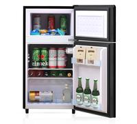 Réfrigérateur Congélateur Sous Plan, Petit Réfrigérateur Congélateur 72L avec Éclairage, Étagères Amovibles, Thermostats Réglables, Portes Réversibles