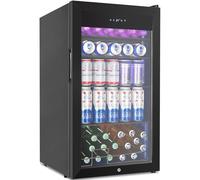 Réfrigérateur de 128 canettes, mini réfrigérateur de 3,2 pieds cubes, porte en verre pour boissons, bière et vin, petit réfrigérateur à bière avec 4 étagères amovibles pour cuisine, chambre, bureau