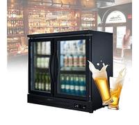 Réfrigérateur De Bar À Double Porte Avec Fonction De Désembuage Armoire Réfrigérée Réfrigérateur À Bière Refroidi À L'air Intégré Réfrigérateur De Vitrine D'affichage De Boissons ( Color : Double Door