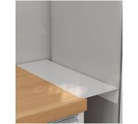 Réfrigérateur de cuisine - Panneau de séparation - Élargissement latéral - Déflecteur d'extension sans perçage - Plateau de rangement - Étagère d'espace de plan de travail Ad, couleur laiteuse, 50 x