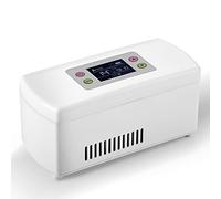 Réfrigérateur de Médicament et Le Refroidisseur d'insuline 2-8℃ Portable Intelligent Température Constante RéFrigéRateur À Insuline Affichage LCD Petit GlacièRe ÉLe(Size:Pas de batterie,Color:blanche)