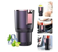 Réfrigérateur de voiture 2 en 1, chauffe-biberon et refroidisseur de boissons, affichage numérique intelligent, chauffe-biberon, chauffe-café pour la famille, l'extérieur, les voyages en voi