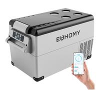 Réfrigérateur de Voiture EUHOMY 35GR-Glacière Électrique à Compression 12V/24V/220V-APP Connectée-Refroidissement-20°C+20°C-Camping