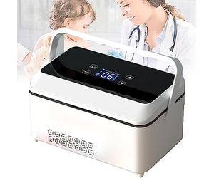 Réfrigérateur de voiture Mini glacière à insuline électrique, réfrigérateur portable pour médicaments, petit réfrigérateur de voiture, contrôle intelligent de la température 0-18 °C, thermos