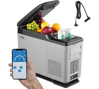 VEVOR Réfrigérateur Portable à Compression 15 L, Mini Frigo de Voiture 12/24 V CC et 100-240 V CA, Glacière à Zone Unique, -20 °C à 20 °C Température Réglable, pour Camion Bateau Maison Camping