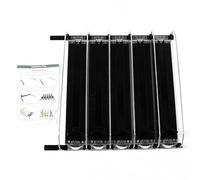 Réfrigérateur Dispensateur auto-poussant Soda peut le distributeur Largeur Organisateur de boissons réglables pour le réfrigérateur ABS noir 38 x 38 x 8cm (5pcs)