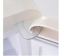 Réfrigérateur double porte rétro 46x45x91 cm EVRYAE - congélateur 21 L, thermostat réglable et LED - Blanc