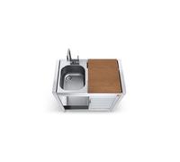 Réfrigérateur encastrable OASI 97 ICE + Evier + Mitigeur Pliable