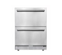 Réfrigérateur table-top inox RE2T136A - 136 L, double porte, extérieur/intérieur, 0-10 °C, IPX4, classe climatique 5