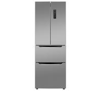 Bomann Réfrigérateur et Congélateur 320L Inox KG7361-Inox, Système MultiAirflow, Totalement Sans Givre, Éclairage LED, 4 Étagères en Verre, 2 Tiroirs Congélation, Économie d'Énergie