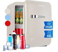 Klarstein Mini-frigo 48L pour snacks et boissons – silencieux, étagères réglables, 0–10°C