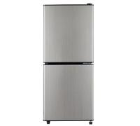 Réfrigérateur minibar double porte avec congélateur 4 étoiles, thermostat 7 niveaux, éclairage LED, clayettes verre réglables, bacs transparents, pieds nivellement 45 dB, R600a (Argenté)