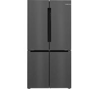 Réfrigérateur multi-portes congélateur bas Bosch KFN96AXEA - Série 4 - Pose libre - 528 L - 183 x 90,5 x 73,1 cm - 4 portes - Wi-Fi - Acier brossé noir anti-traces
