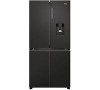 HAIER HCR7818DWPT Réfrigérateur 4 Portes 467 LT No Frost Distributeur Noir CL.D [EEK: D]