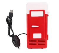 Réfrigérateur personnel portable compact, refroidisseur et chaud USB bureau double usage, refroidisseur de boisson portable, pour la maison, le bureau, la voiture, le dortoir ou le bateau (rouge)