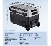 VEVOR Réfrigérateur Congélateur Portable pour Voiture Mini Frigo 40L Double Zone [EEK: D]
