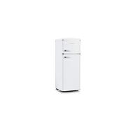 réfrigérateur réfrigérateur congélateur 2 portes, pose libre, longueur 55 cm, 206l veggibox incluse, rétro, blanc, rkg 8935
