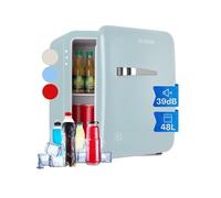 Réfrigérateur rétro Audrey Mini 48l Mini Frigo Mini bar 2 étages Bleu