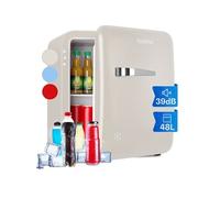 Réfrigérateur rétro Audrey Mini 48l Mini Frigo Mini bar 2 étages Crème