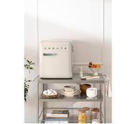 Réfrigérateur rétro - Create - 48L - Esthétique années 50 - Blanc cassé - Vert sauge
