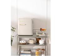 Réfrigérateur rétro - Create - 48L - Esthétique années 50 - Compartimenté - Blanc cassé
