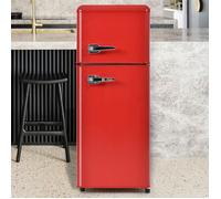 Réfrigérateur rétro - TRUXEN8 - 92L - Deux portes - Énergie classe D - Rouge