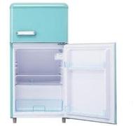 Réfrigérateur retro - YeMaster 45*46*91 cm, avec éclairage LED, volume 72 litres, consommation d'énergie 120 kWh, bleu