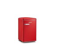 SEVERIN Réfrigérateur Congélateur, Pose libre, Longueur 55 cm, 108L, Classe D, 110 kWh/an, 37 dB, Look rétro, Rouge, RKS 8830
