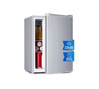Klarstein Mini Frigo de Chambre de 67L pour Boissons et Bieres, Petit Frigo Silencieux, Mini Bar Intérieur/Ext, Petit Refrigerateur Camping, Stockage de Vins, Cosmetique, Étagères Réglables, 5-14°C