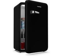 KLARSTEIN Audrey Evo Réfrigérateur Rétro, 112L, Frigo Noir 1 Porte, Silencieux 40 dB, Porte Réversible, Pieds Réglables, Thermostat 0-10°C, Noir
