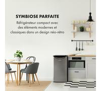 Réfrigérateur Yummy avec compartiment de congélation de 90 litres 42 dB E