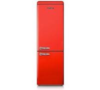 Réfrigérateurs combinés 300L Froid Brassé SCHNEIDER 59.5cm E, SCB300VR Rouge G