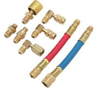 Réfrigération,Joints CH-138,Connecteur,Outil de conversion de collecteur,Adaptateur de connecteur 8 pièces,Adaptateur pivotant