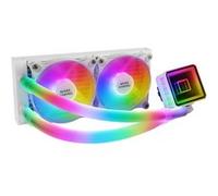 Mars Gaming Refroidissement liquide CPU MLULTRA240W – TDP 500W, Miroir infini, ARGB Blanc