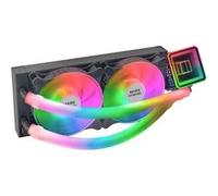 Mars Gaming – Refroidissement liquide CPU MLULTRA240, TDP 500W, Miroir infini, 2x vent FDB ARGB, Noir