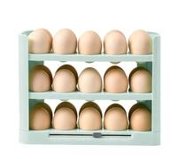 Refrigerator Egg Organizer - 3-Layer Eggs Tray, Large Egg Storage Container with Handles | Space-Saving Eggs Holder for Freezer, Kitchen, Countertop, Pantry, Cabinet, Camping, Apartment, Farmh