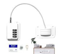 Refrigerator Lock, Child Safety Latch, Heavy Duty Adhesive Clip, Strong Hold Design, Easy Tool- Install, Multi- Compatibility, Tamper Resistant Feature, Perfect for Drawers, Oven, Window