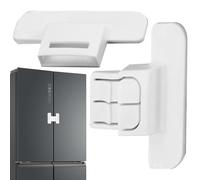 Refrigerator Locks - Safety Guard, 2 Self-Adhesive Fridge Closers For Child Proofing, Heavy Duty Fixed Buckles With Strong Bonding, Home Protection, Secure Door Latch For RV, Glass Cabinets And Pantry