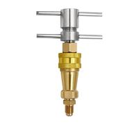 Refrigerator Quick Connector - 1/4 Inch Brass Washer Plug For Fridge | High-Efficiency Multi-Purpose Unclogging Tools Parts, Electroplated Iron Body Charging Access Valve Adapter Freezers, Air Conditi