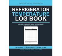 Refrigerator Temperature Log Book: Daily Fridge & Freezer Temp Record with Min/Max Readings, Unit Register and Corrective Actions - for Kitchens, Pharmacies, Clinics, Labs and Cold Storage