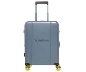 RefrigiWear Olley avec coque rigide en polycarbonate et 4 roues à 360°, avec poignée rétractable, serrure TSA et double fermeture éclair extensible. Dimensions : 50 x 40 x 21 cm., Poudre bleue
