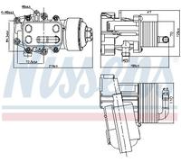 Refroiddiseur D'Huile Avec Boîtier de Filtre A Huile pour Audi A6 Avant 4G5 4GD