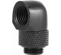 refroidissement à 90 degrés de l'eau du PC Deux touches d'ajustement G1/4 -filets coude -Barb -connecteur pour tubes Noir
