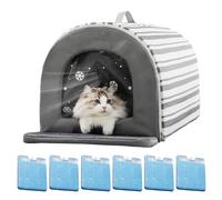 Refroidissement House Outdoor Cat | avec Refroidissement Extérieur De La Boîte À Glace pour Les Chats | Tente Confortable Non Glissée Isolée Étanche pour Les Habitats d'animaux Vivants Appartements