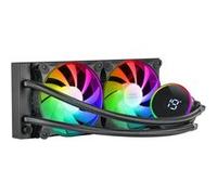 Mars Gaming Refroidissement liquide AIO MLLCD240 – TDP 500W, 2x 120mm ARGB, Écran LCD, Noir