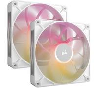 Corsair Ventilateur iCUE Link RX140 Max RGB 140mm PWM, Pression statique élevée, Double Pack, Blanc