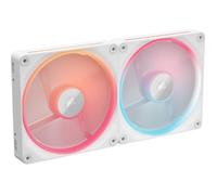 CORSAIR iCUE Link LX140-R RGB 140mm PWM Ventilateur Inversés - Kit Double Ventilateur - Faible Bruit, CORSAIR Palier à Dôme Magnétique, Double Boucle Lumineuse, Vis QuikTurn™, Mode Zéro RPM - Blanc