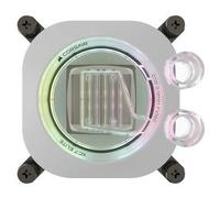 Corsair Waterblock processeur iCUE Link XC7 RGB Elite — Flux transparent — LGA1700/AM5 — Blanc